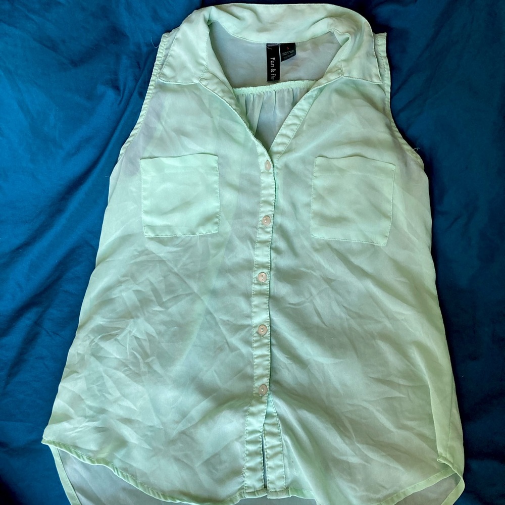 A light weight button down shirt.